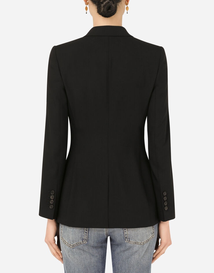 Single-breasted woolen Turlington blazer - 2