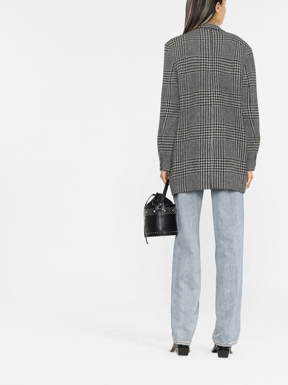 Cikaito oversized plaid coat - 4