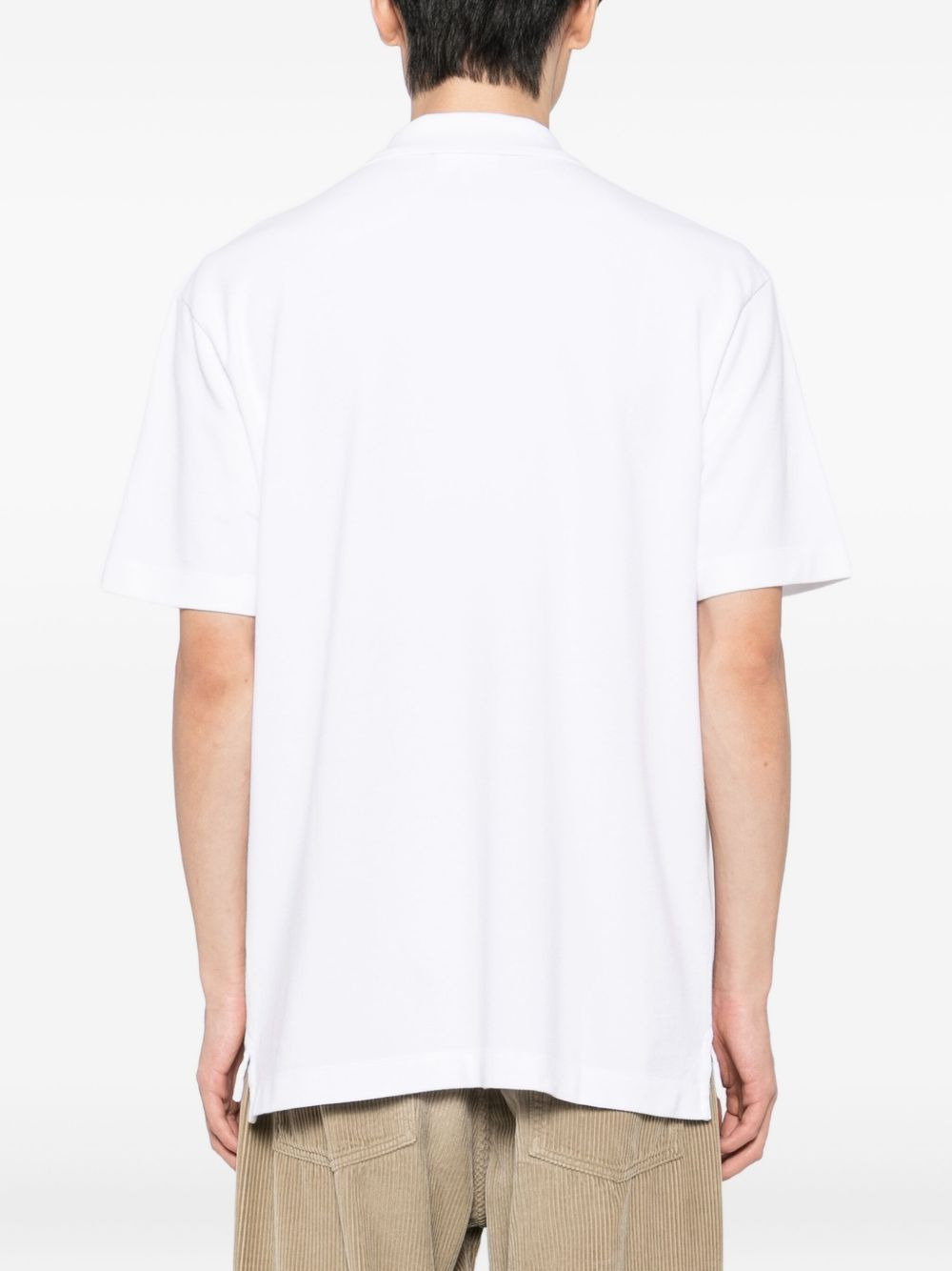 bold fox head patch polo shirt - 3
