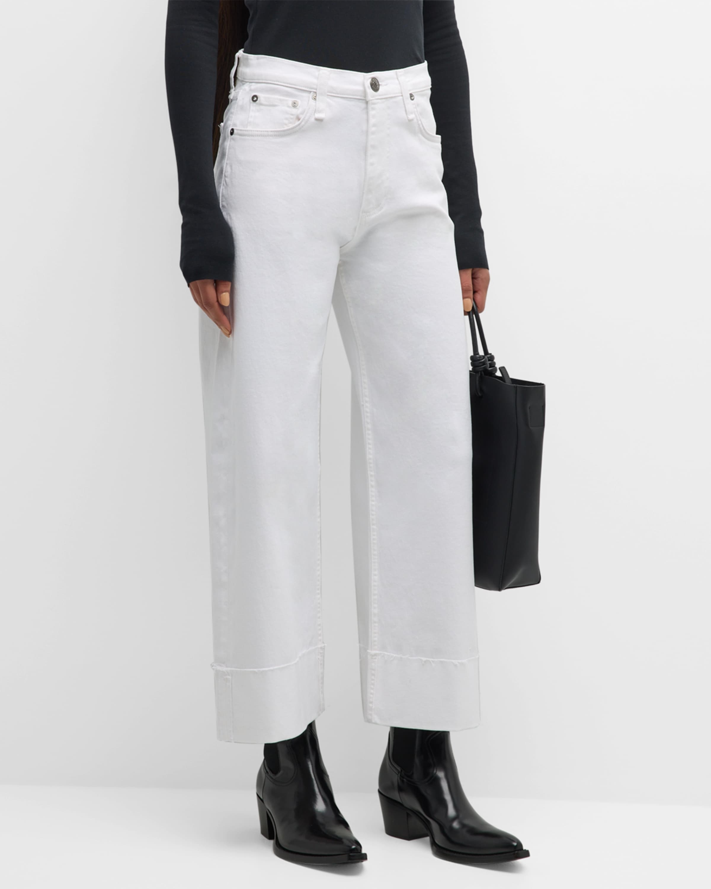 Andi Wide-Leg Cuffed Jeans - 2