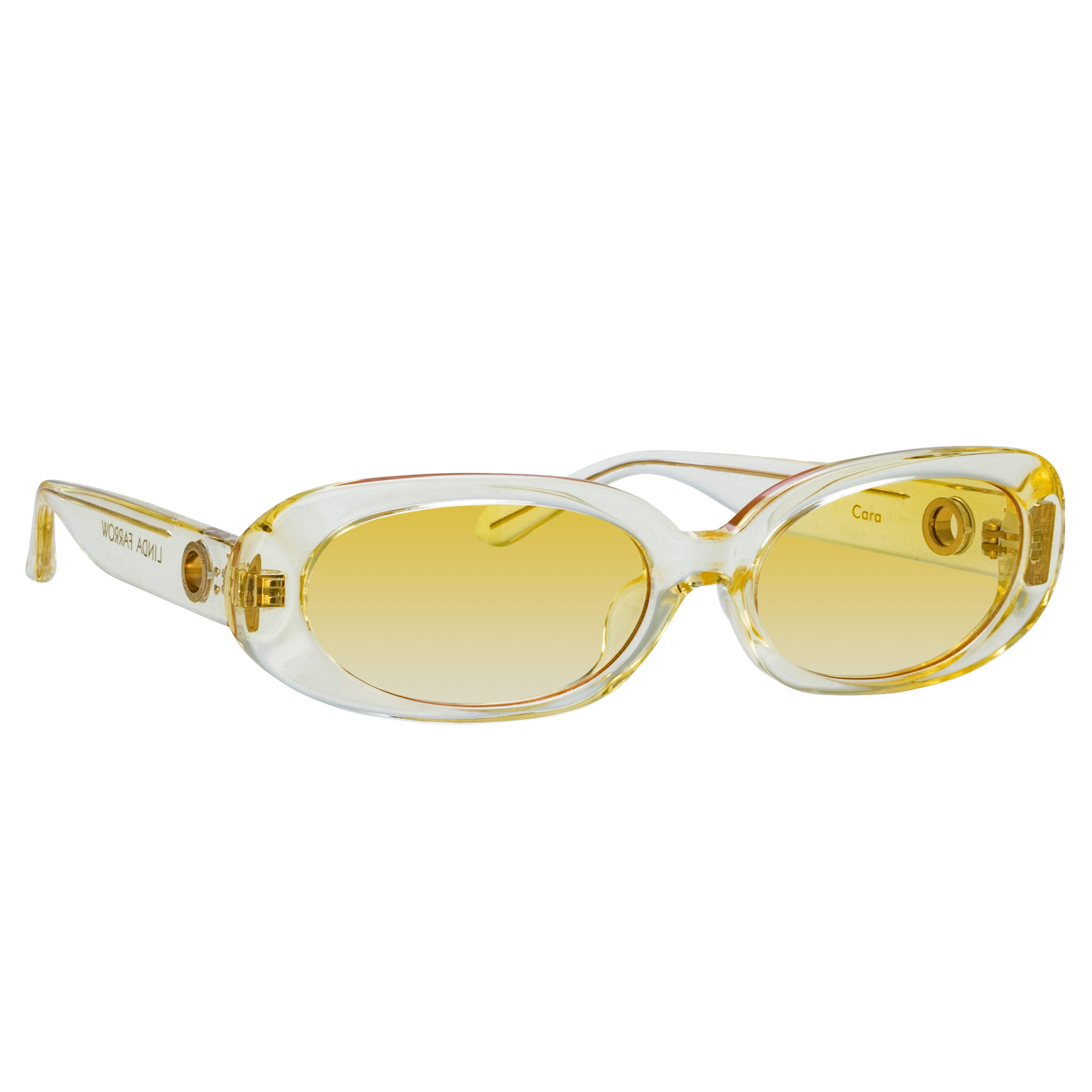 CARA OVAL SUNGLASSES IN YELLOW - 3