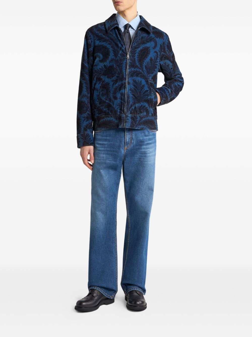 paisley-print zip-up jacket - 2