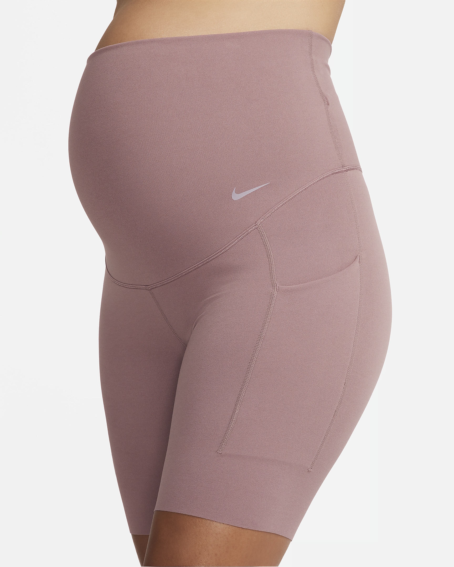 Nike Women's Zenvy (M) Gentle-Support High-Waisted 8" Biker Shorts with Pockets (Maternity) - 4