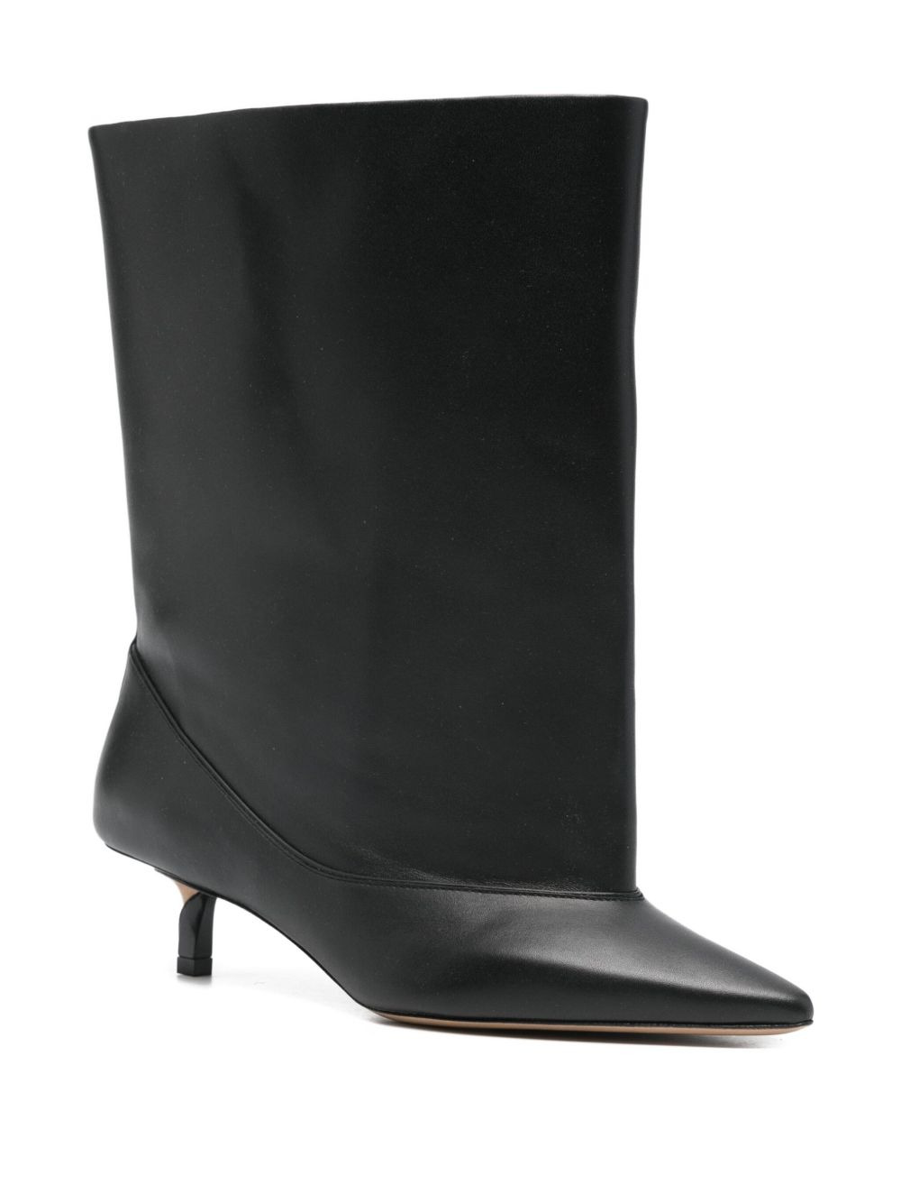 45mm pointed-toe kitten-heel boots - 2