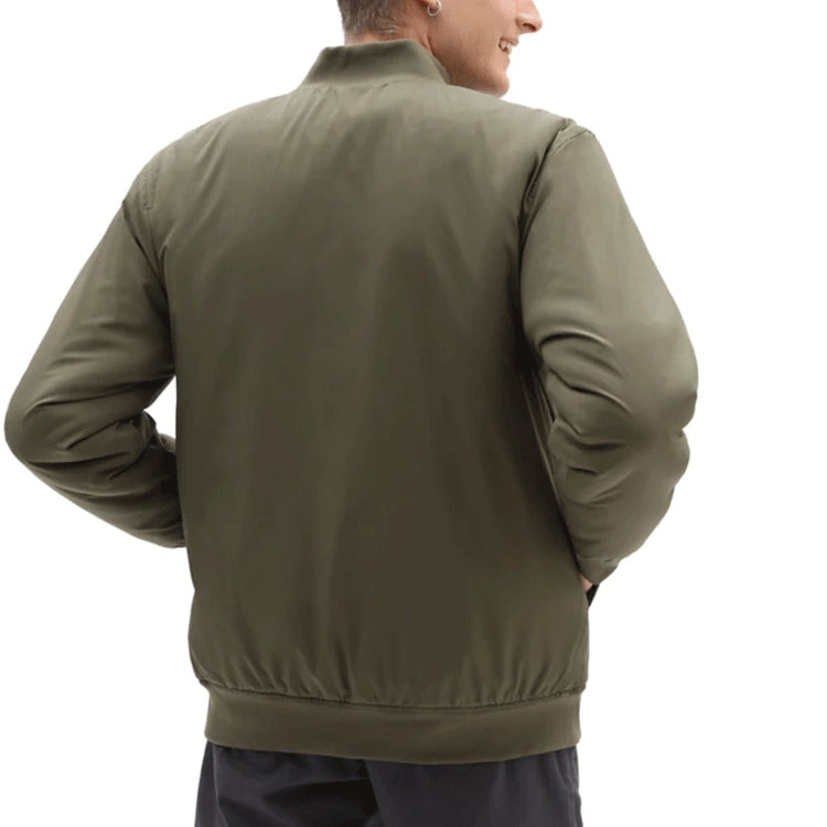 Men's Vans Reversible Lamb's Wool Long Sleeves logo Sports Jacket Military Green VN0A5KLN0CT - 7