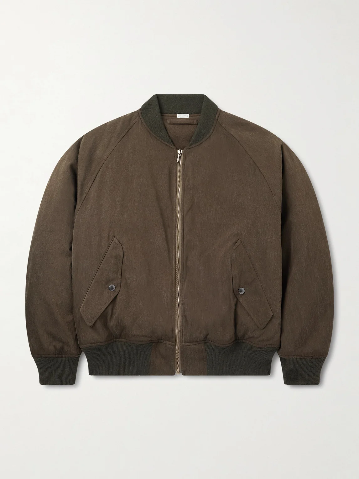 Padded Silk and Cotton-Blend Bomber Jacket - 1