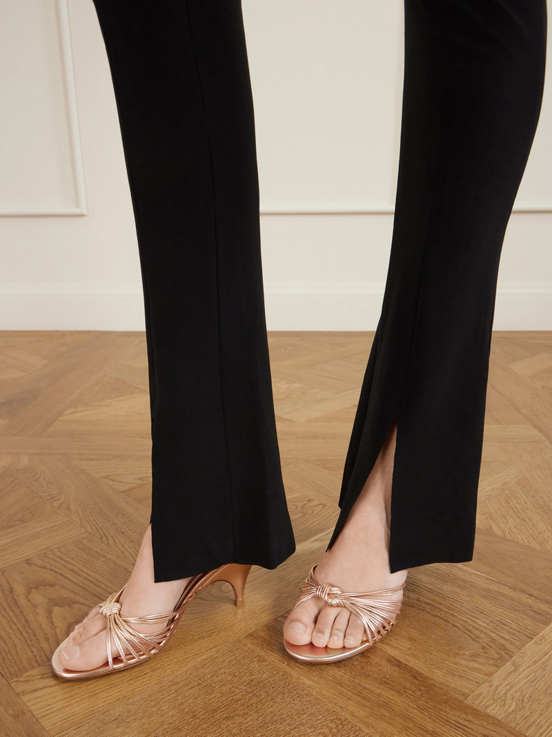 Gianvito Rossi 70 Knotted Metallic Leather Sandals outlook