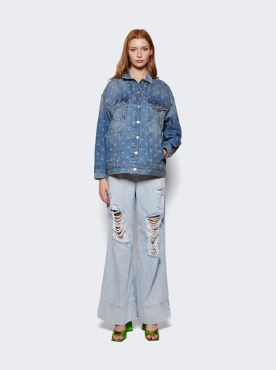 Givenchy Extra Wide Leg Trousers Light Blue outlook