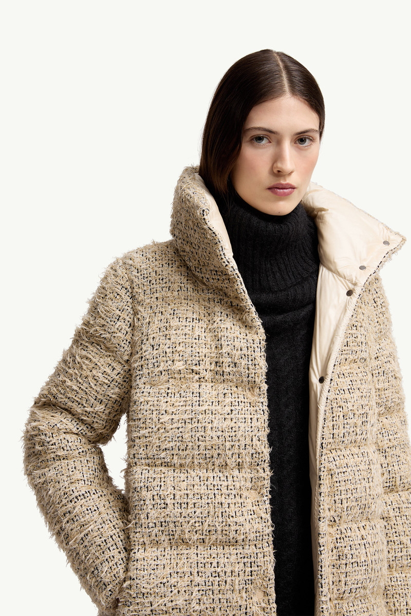 Cochelle Tweed Short Down Jacket 6