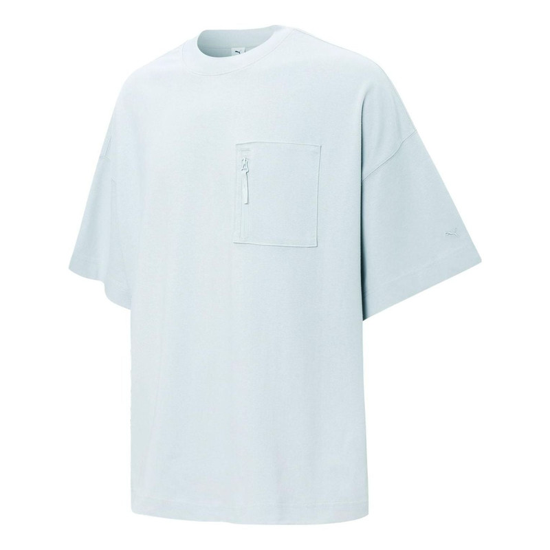 PUMA Logo Pocket T-Shirt 'Light Blue' 534670-62 - 1