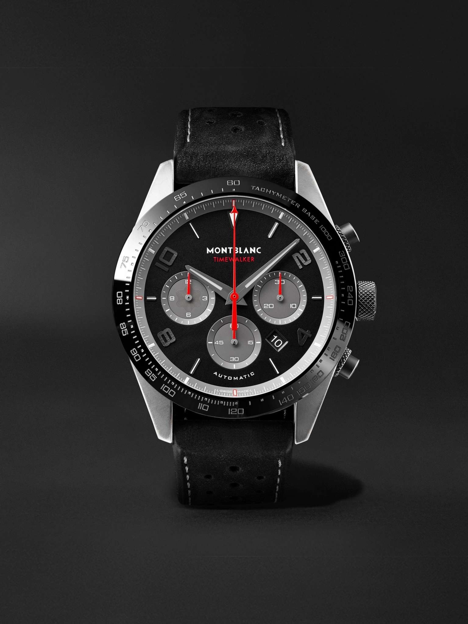 TimeWalker Manufacture Limited Edition Automatic Chronograph 43mm Coated Stainless Steel, Ceramic an - 1