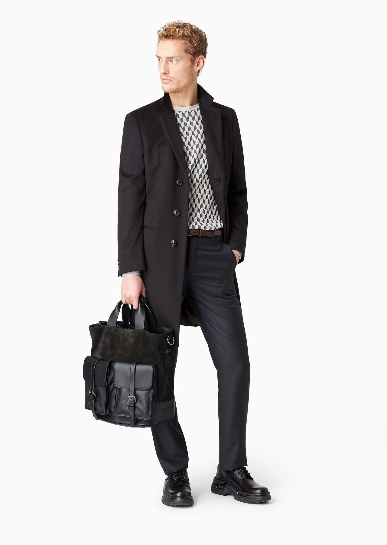 Wool and cashmere gabardine trousers - 7