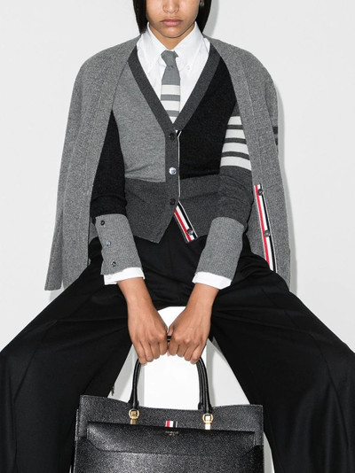 Thom Browne monochrome block cardigan outlook