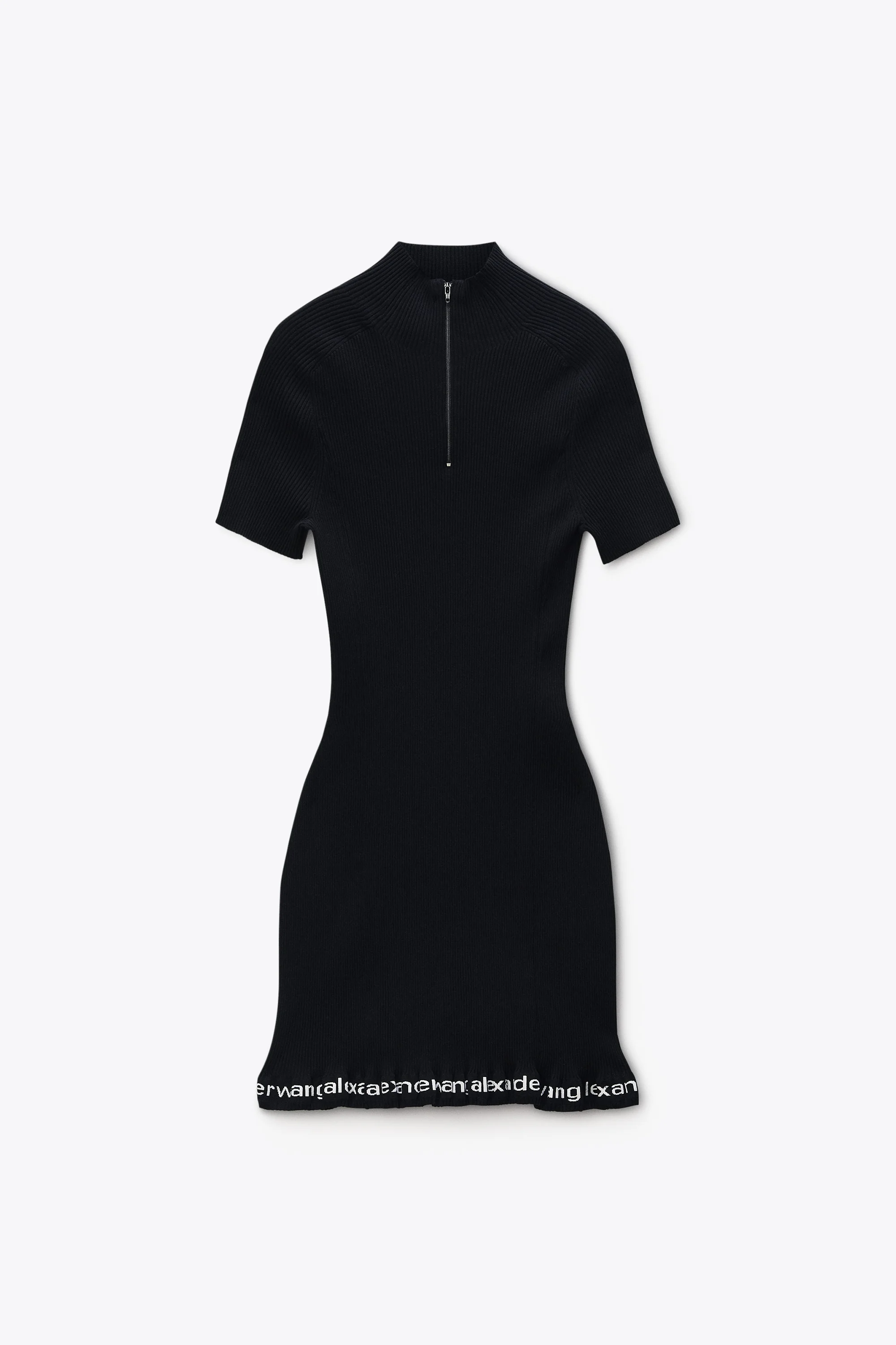 Ribbed Short-Sleeve Dress - 1