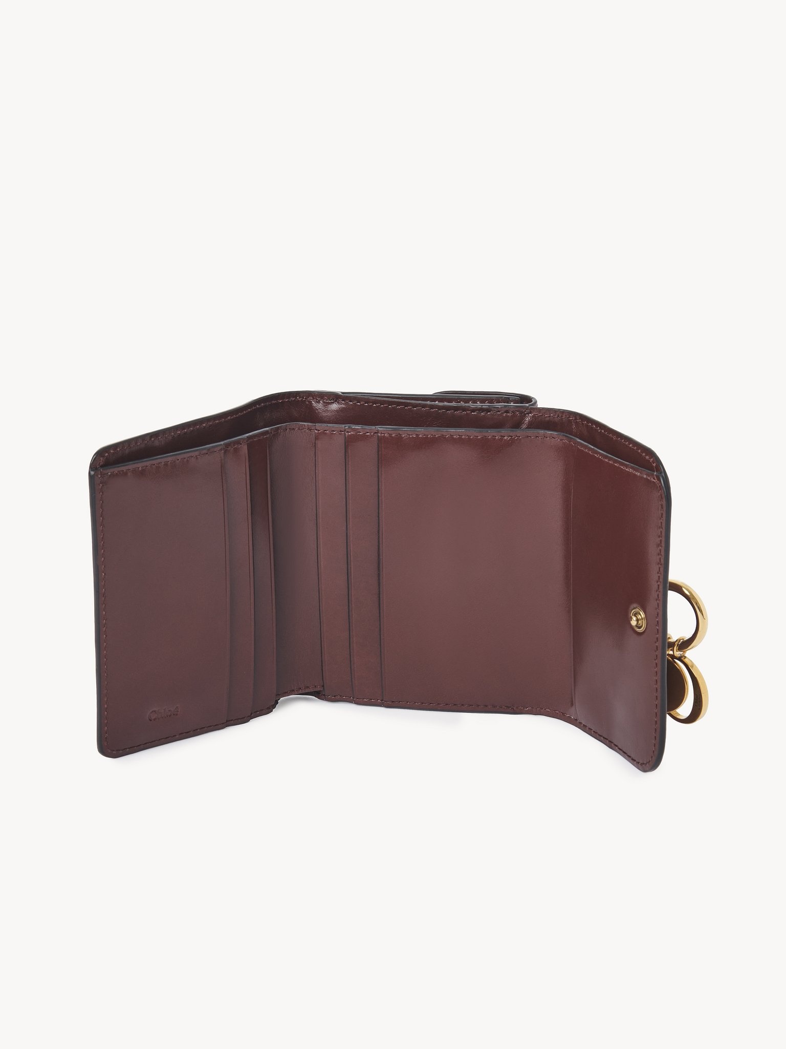 SMALL ALPHABET TRI-FOLD IN SHINY LEATHER - 3