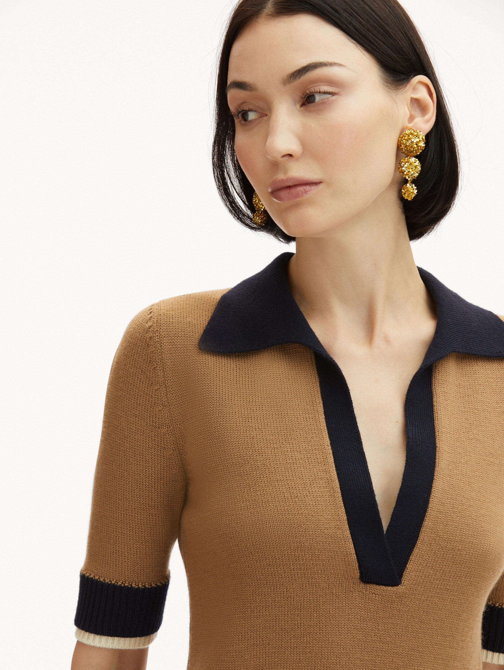 COLOR BLOCK POLO PULLOVER - 6