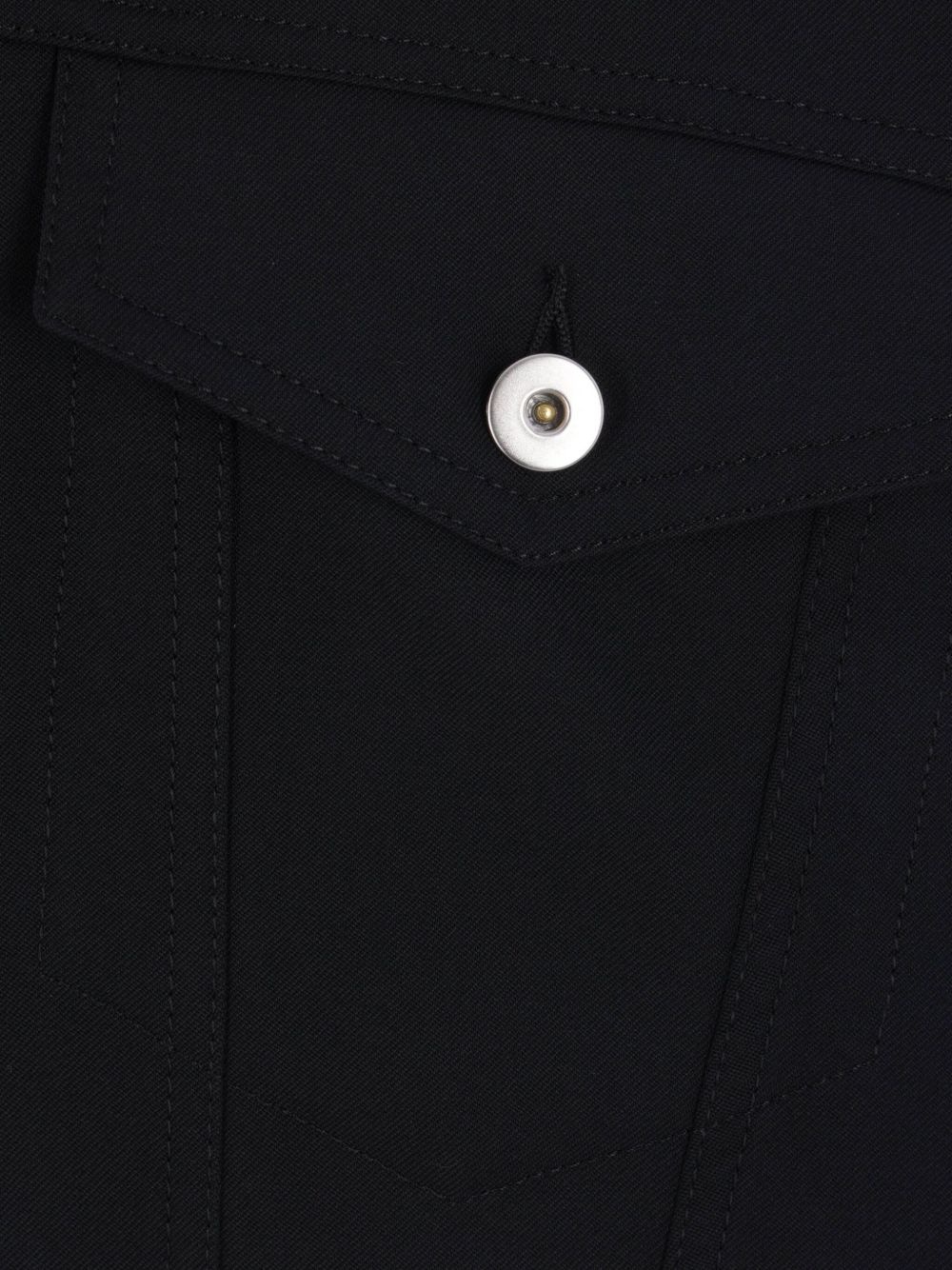 asymmetric gabardine jacket - 4