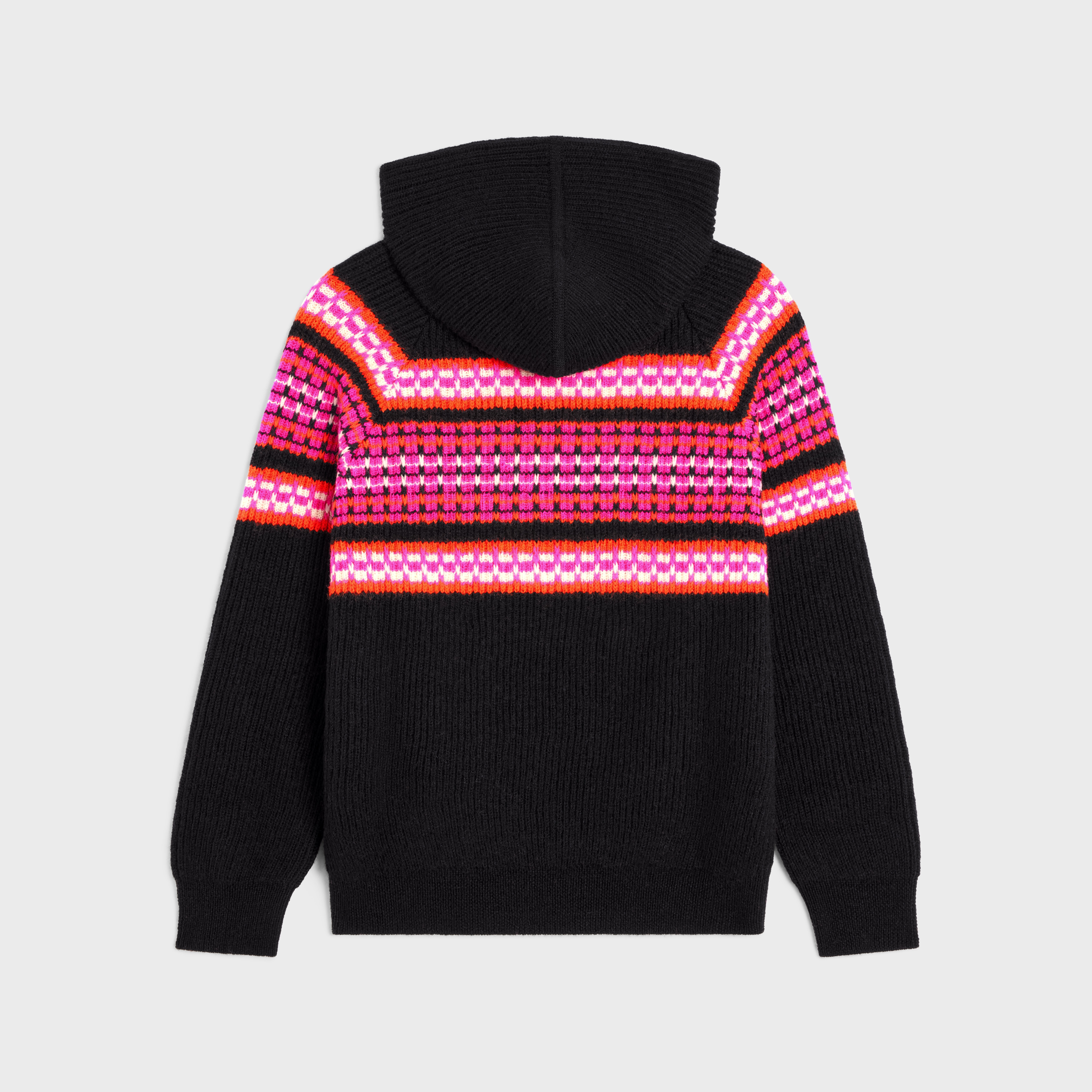 CELINE HOODED SWEATER IN SKI JACQUARD WOOL - 2