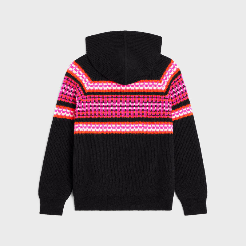 CELINE CELINE HOODED SWEATER IN SKI JACQUARD WOOL outlook