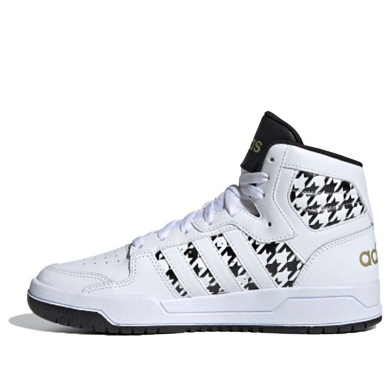 (WMNS) adidas 네오 스트랩 중간 흰색 / 검정 FY3938 - 1