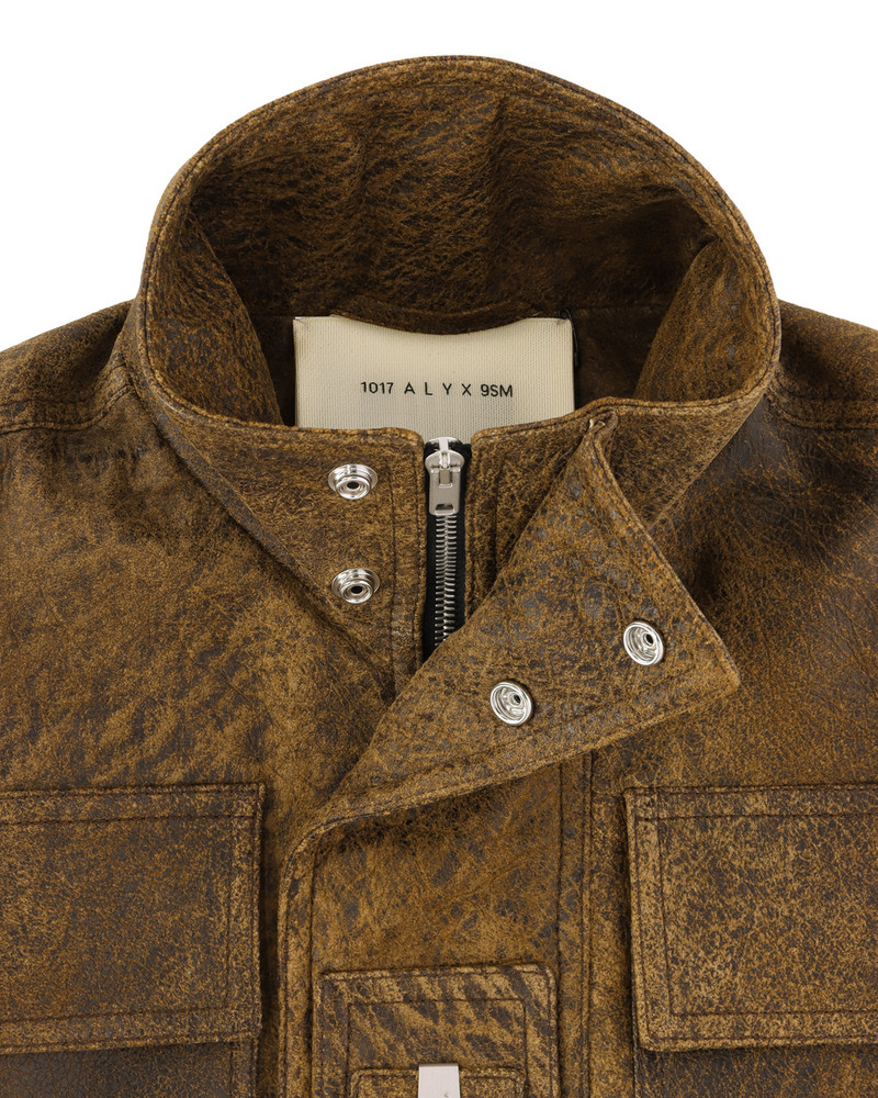 TREATED LEATHER CARGO VEST 7