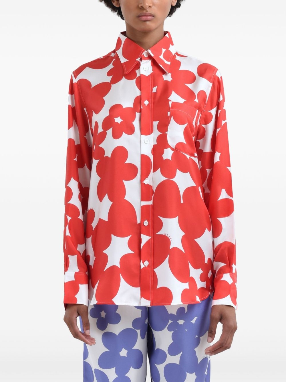 floral-print shirt - 2