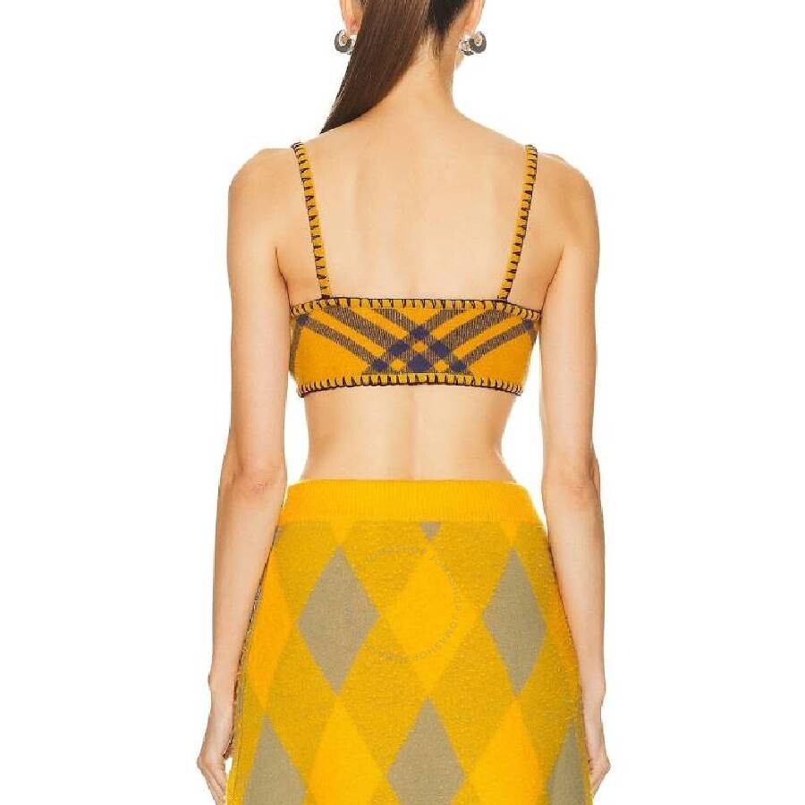 Burberry Check Pattern Wool Bralet Top - 2
