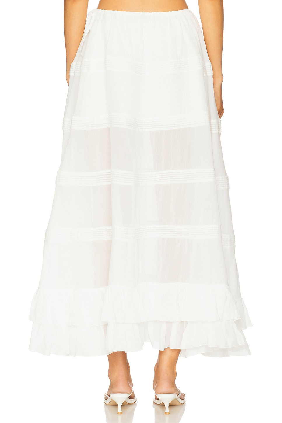 Mirage Bustle Skirt in Ivory - 4