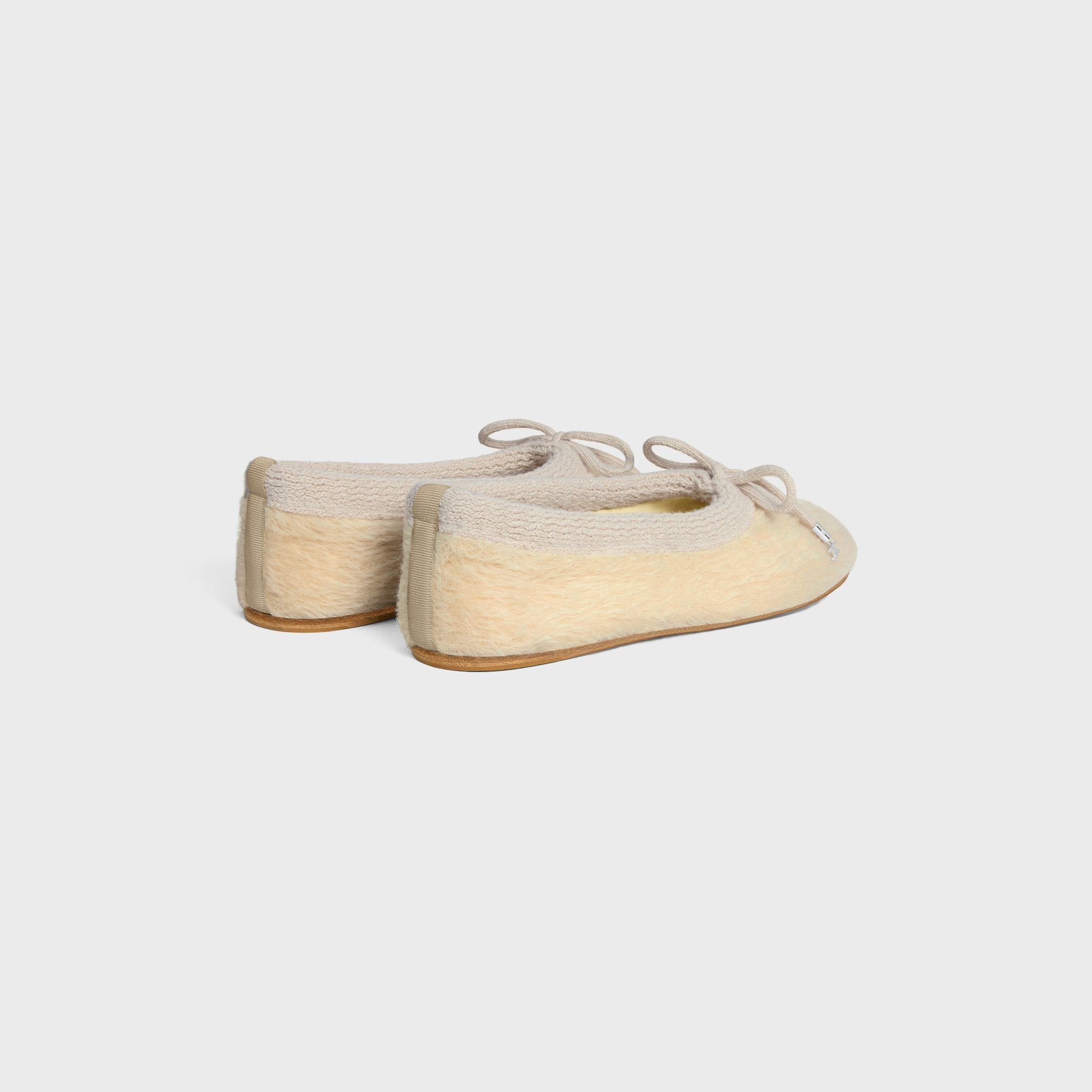 CELINE ABBY BALLERINA IN Alpaca Wool Fabric - 3
