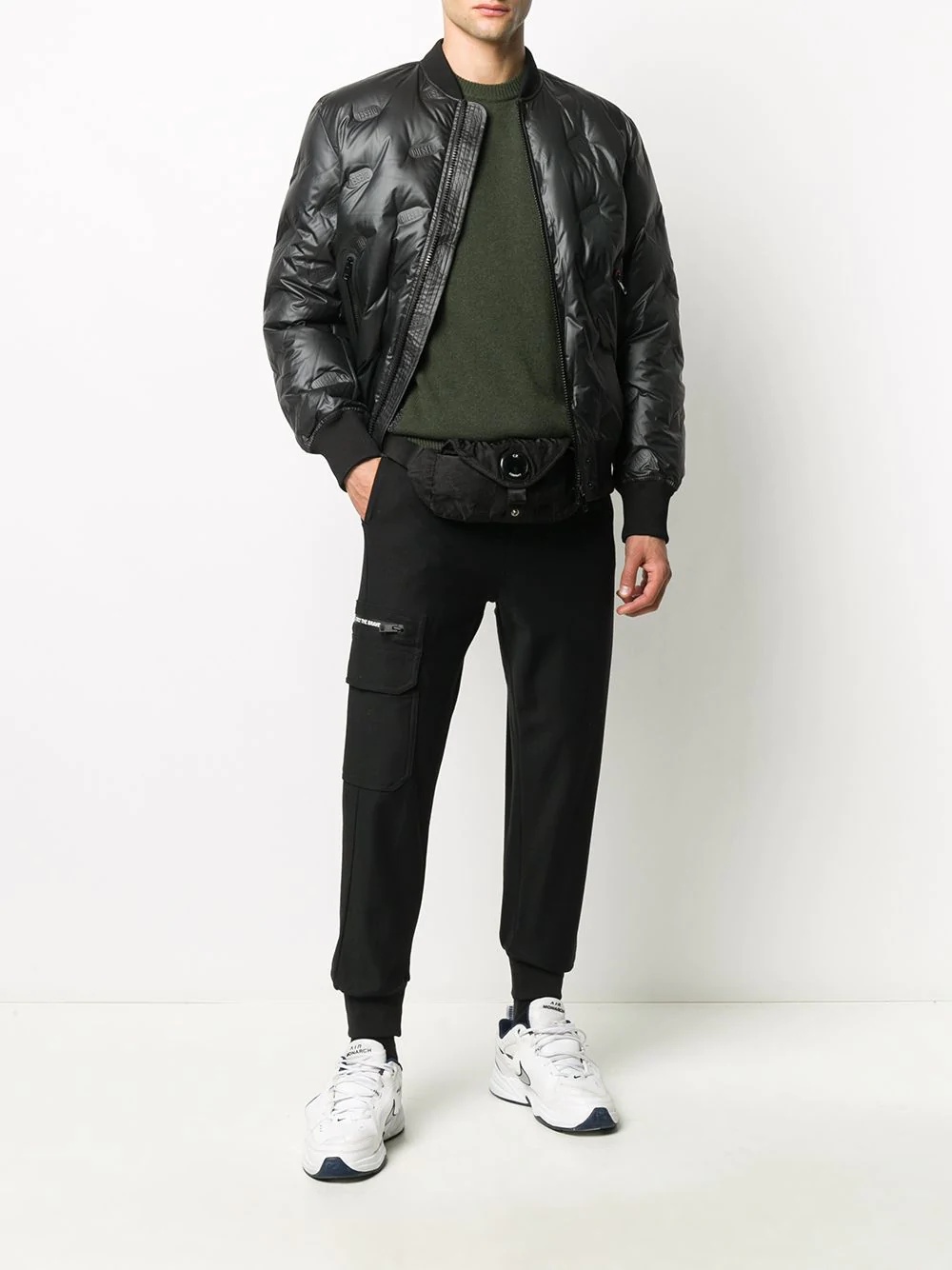 quilted logo bomber jacket - 2