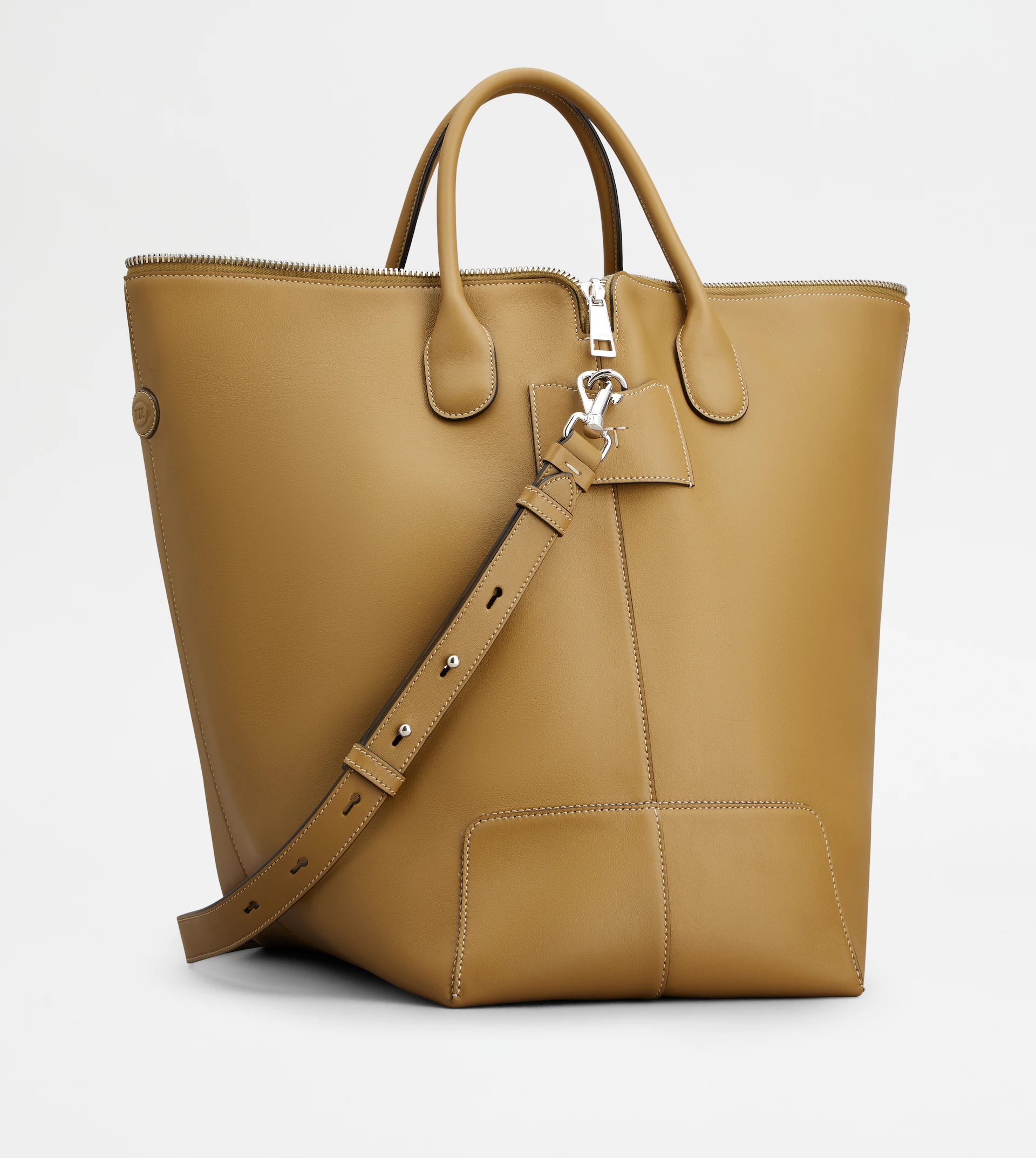 TOD'S DI BAG SWING IN LEATHER LARGE - BROWN - 5