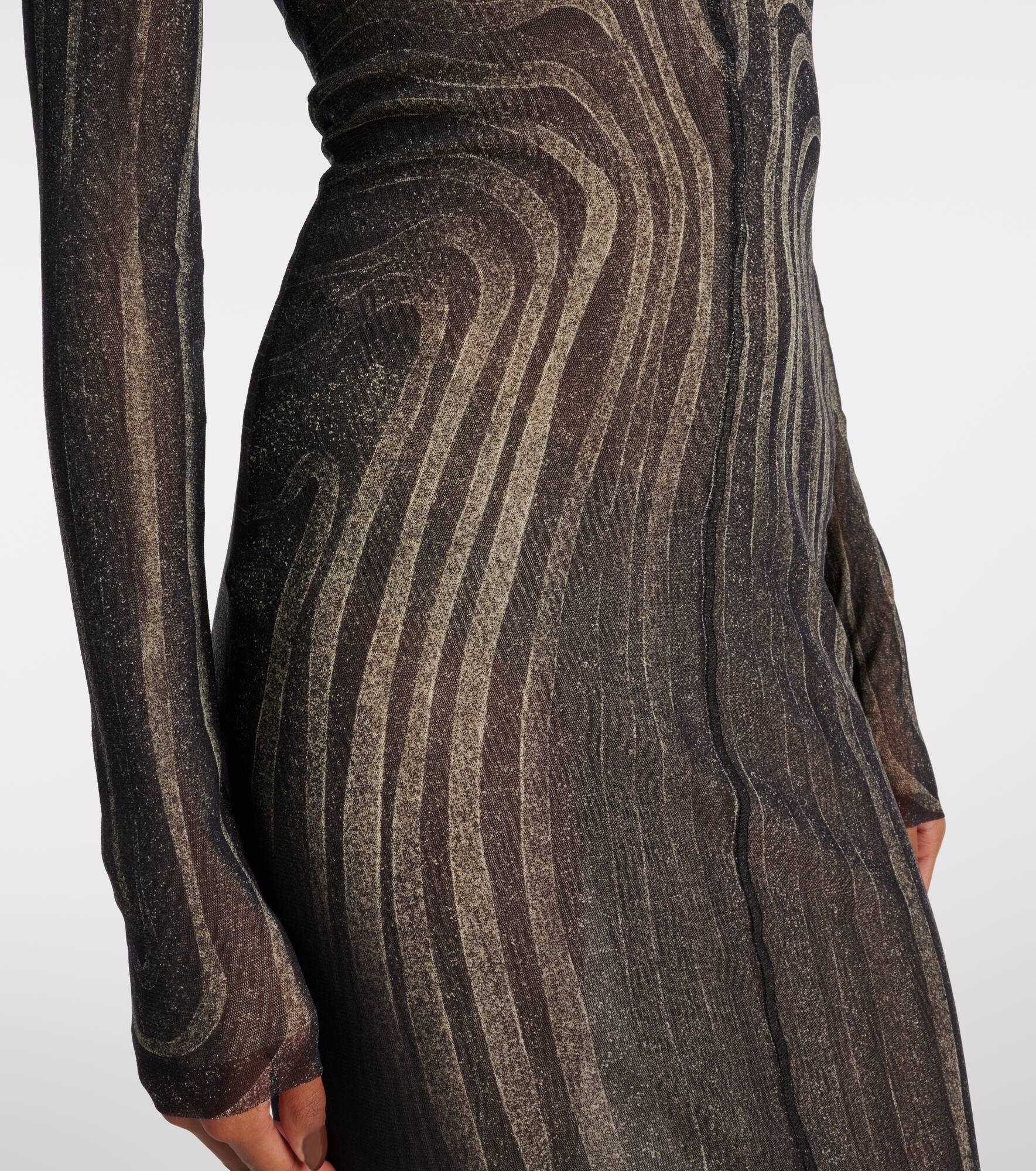 Spiral mesh maxi dress - 5