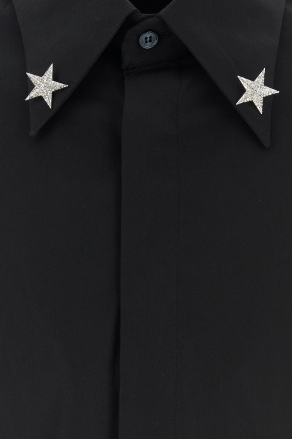 Black poplin shirt - 3