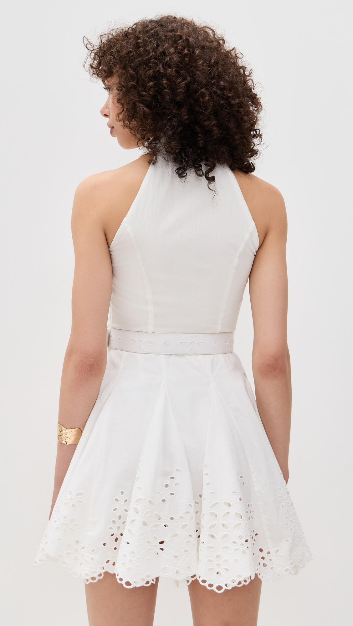 Short Dress with Buckle Belt - 2
