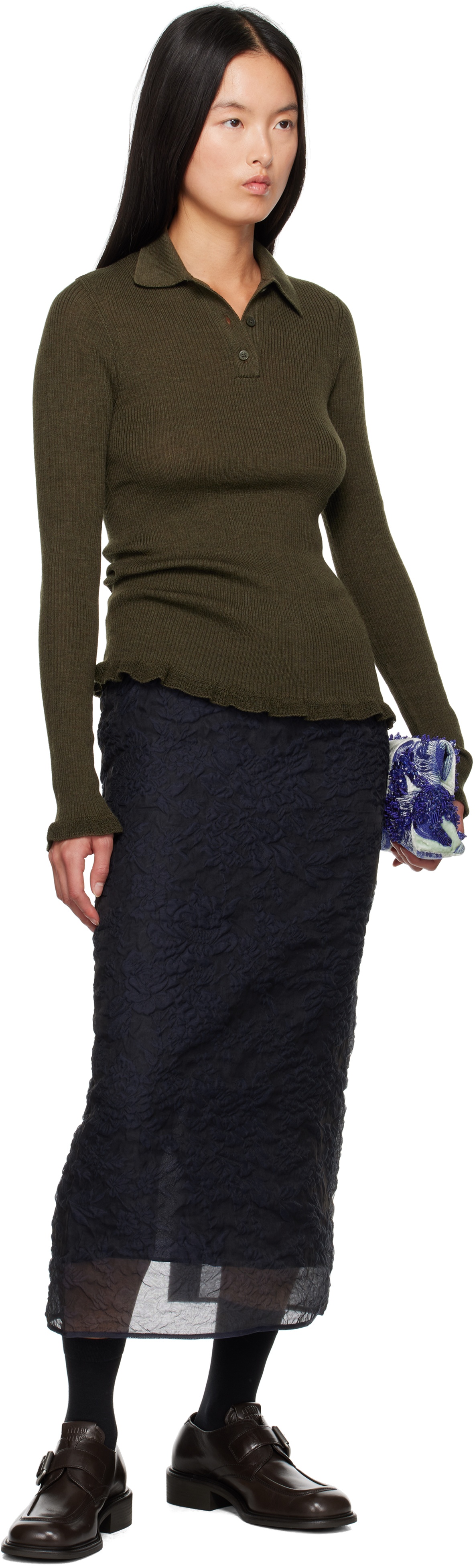 【Cecilie Bahnsen】UKA SKIRT UKA | SKIRT POSY MATELASS… BROWN