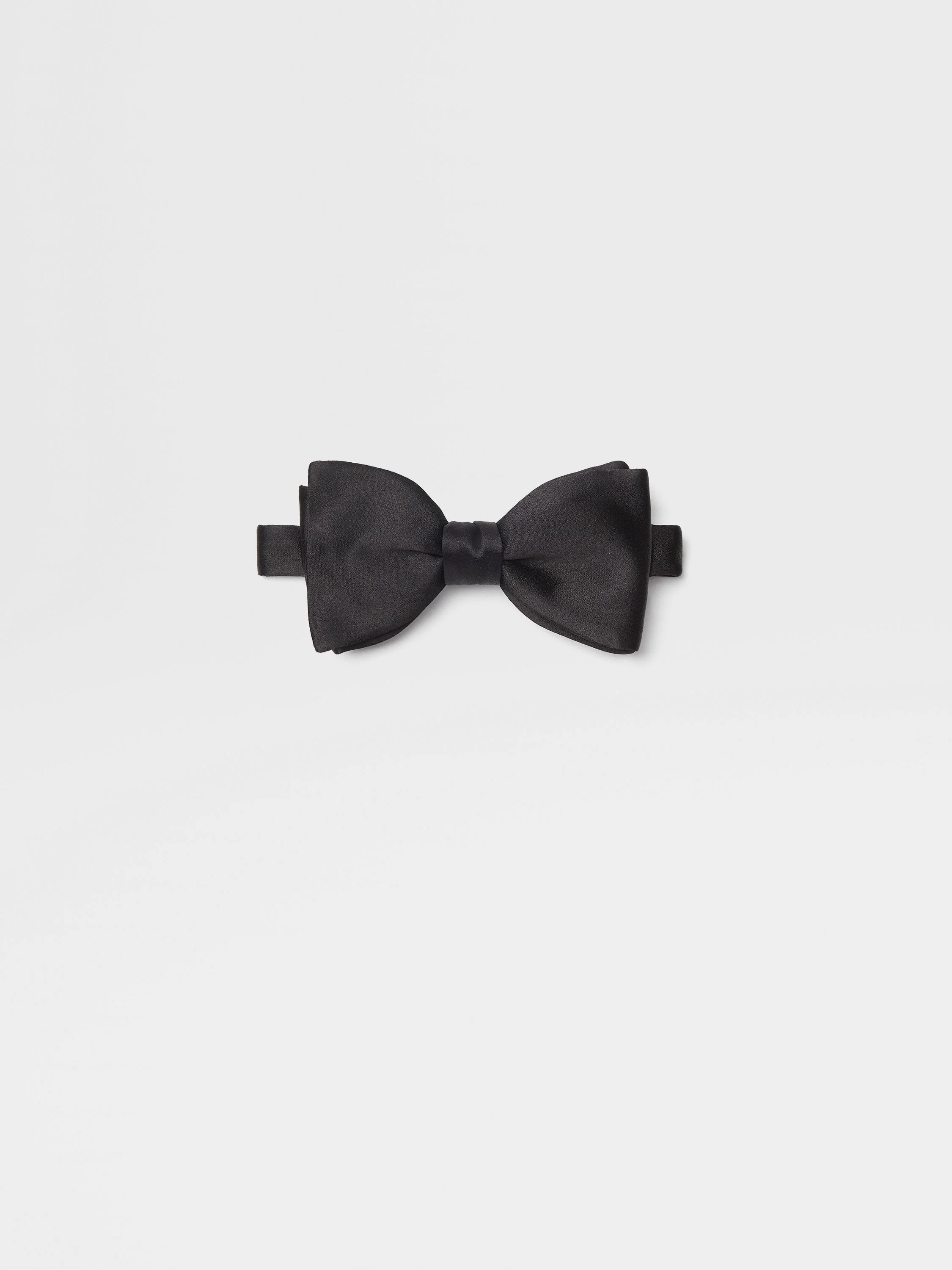 BLACK SILK BOWTIE - 1