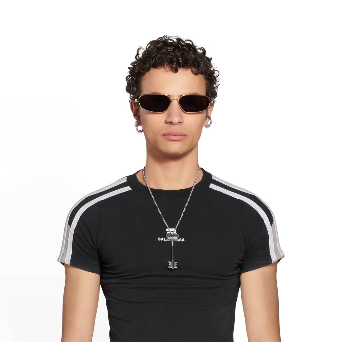Bb Key Necklace  in Silver - 3