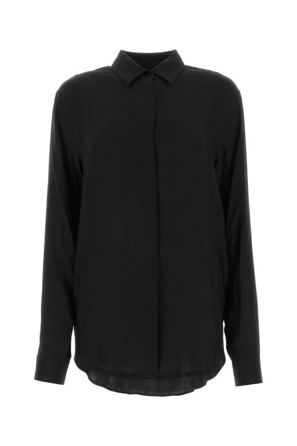 Tシャツ・カットソー Saint Laurent FW23 Black silk shirt (758125Y6H39 1000) Small-646850Y9I681095_A.jpg?v=4