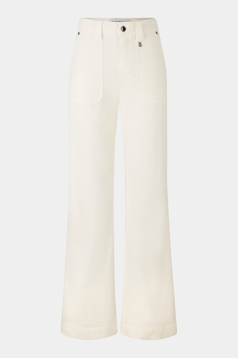 Devin velvet trousers in Cream 1