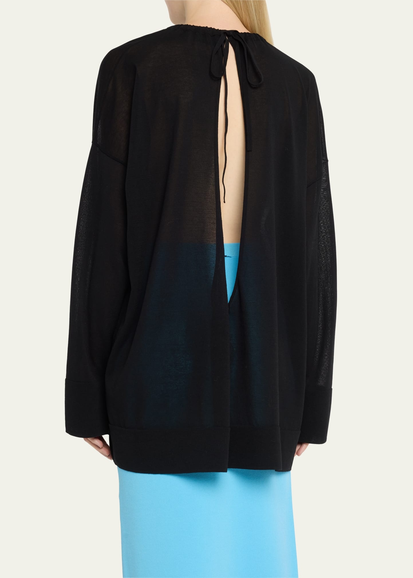 Sandrine Oversized Drawstring Tunic Pullover - 3