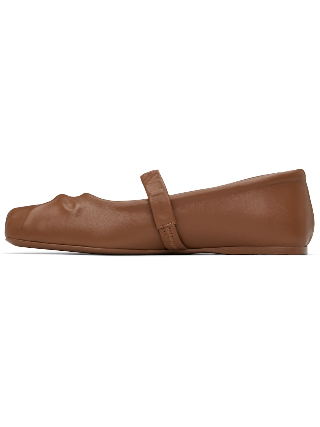 Brown Mary Jane Ballerina Flats - 3