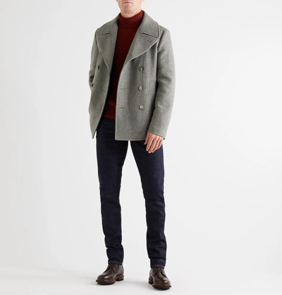 Ralph Lauren Double-Breasted Mélange Wool-Blend Pea Coat outlook