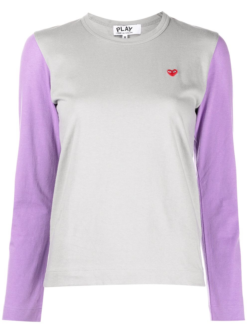 two-tone logo patch T-shirt - 1