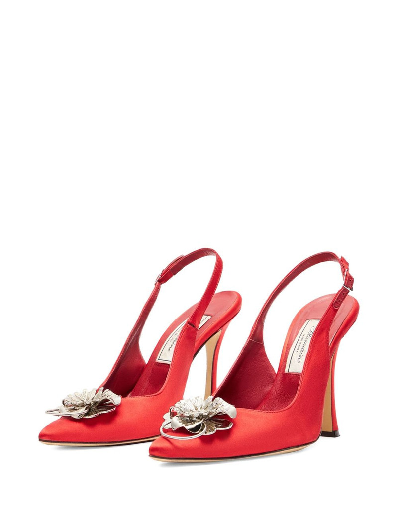 Blumarine flower-embellished slingback pumps outlook