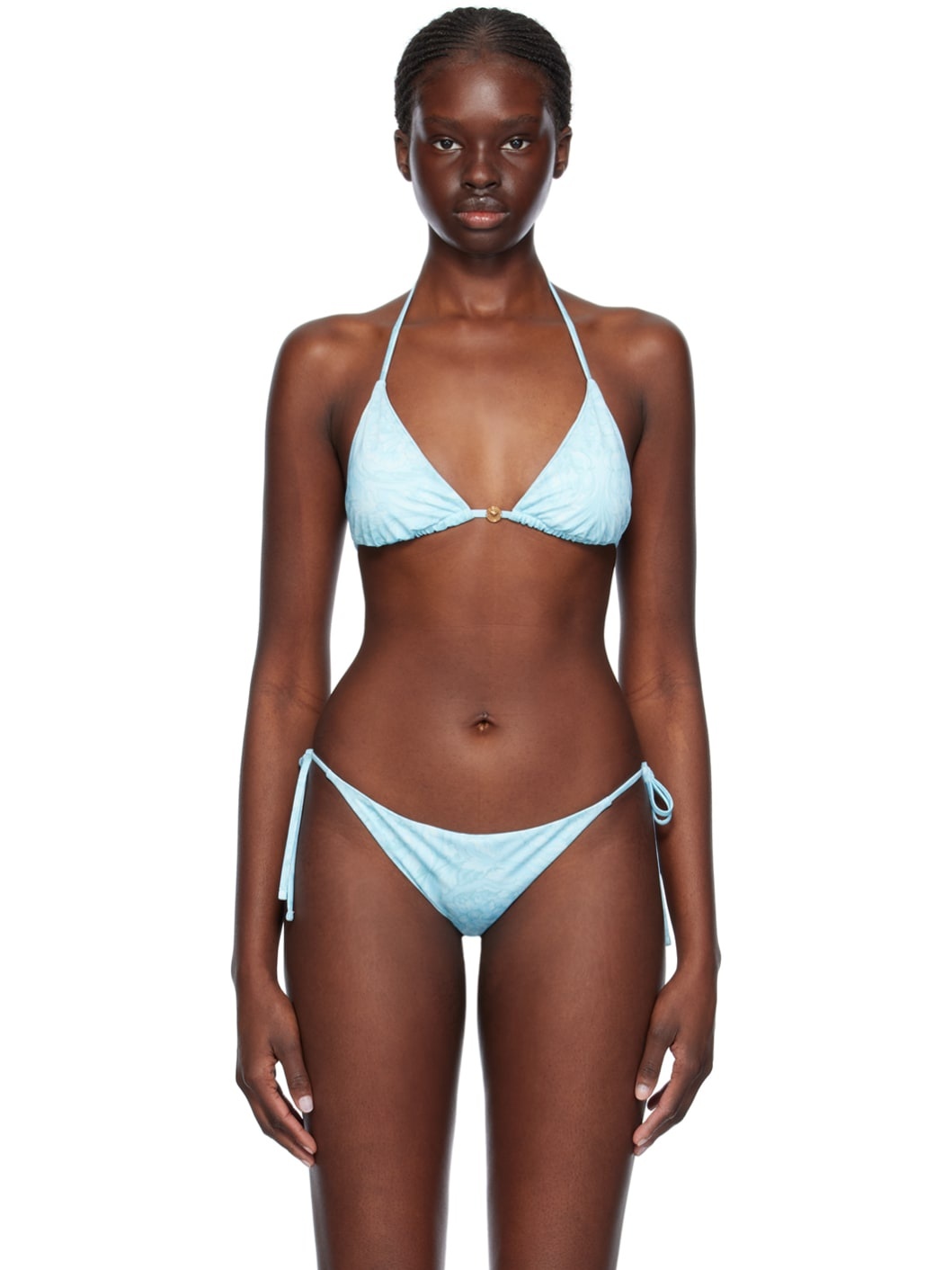 Blue Barocco Bikini Top - 1
