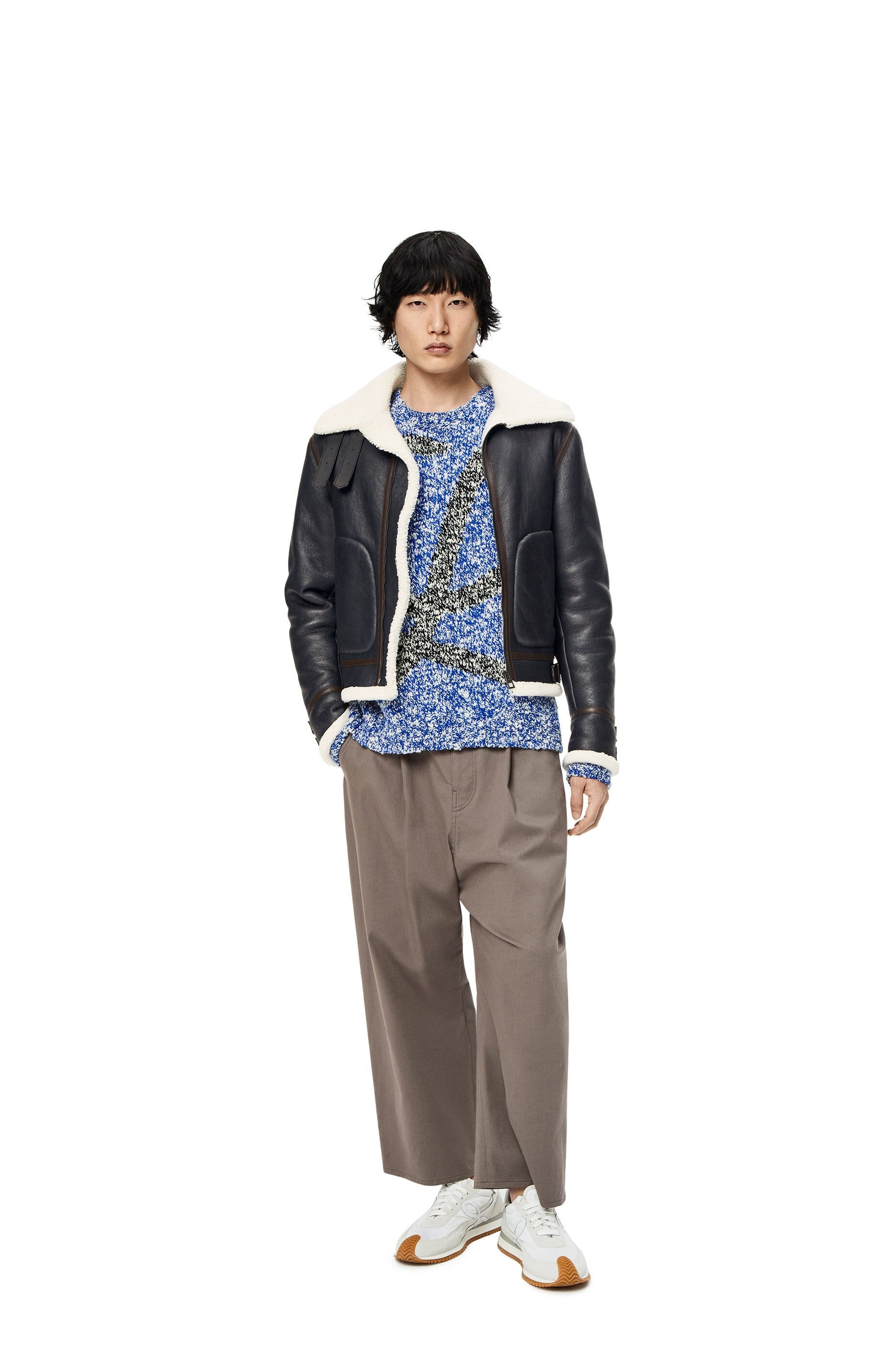 Aviator jacket in shearling - 2