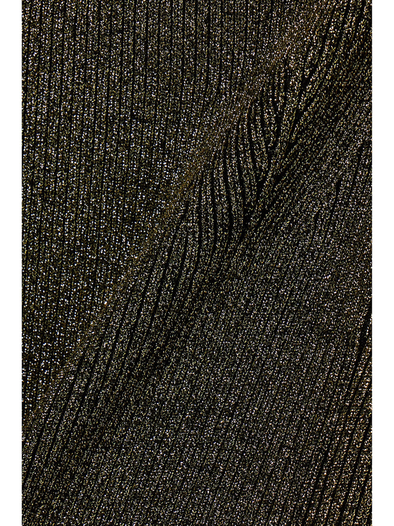 Rumer Metallic Ribbed-knit Midi Dress 4