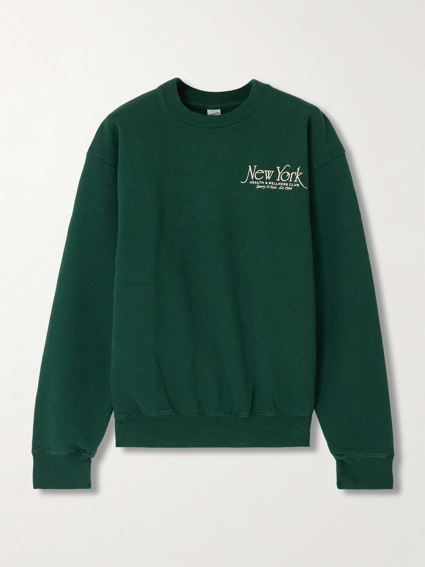 Ivy League printed cotton-jersey sweatshirt Green - 1