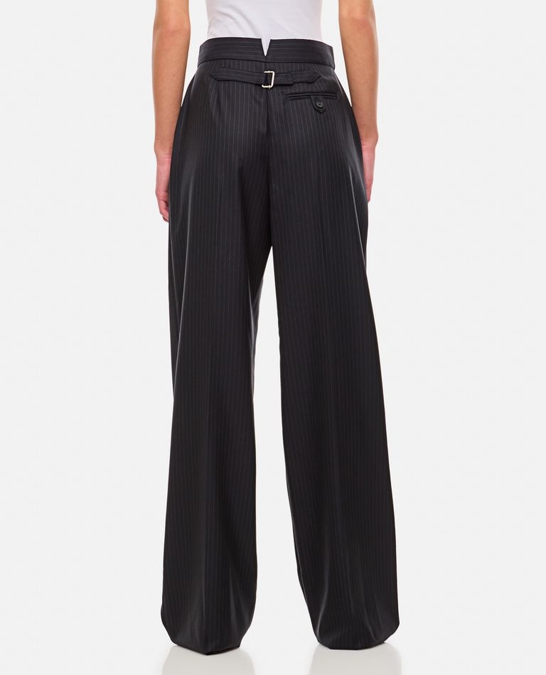 Alexander McQueen WOOL PINSTRIPE PANTS | biffi | REVERSIBLE