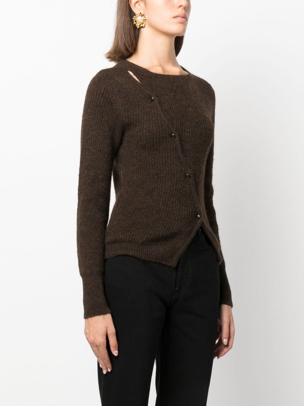 La Maille Pau asymmetric cardigan - 3